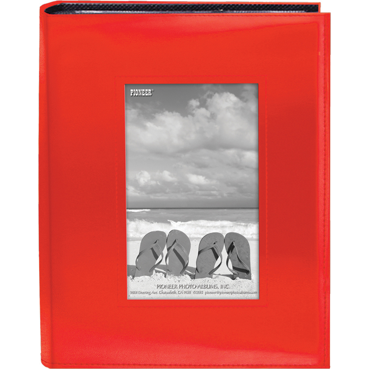 

Pioneer Photo Album Pioneer Sewn Frame Series Bound Photo Album, Holds 200 4x6", Bright Orange