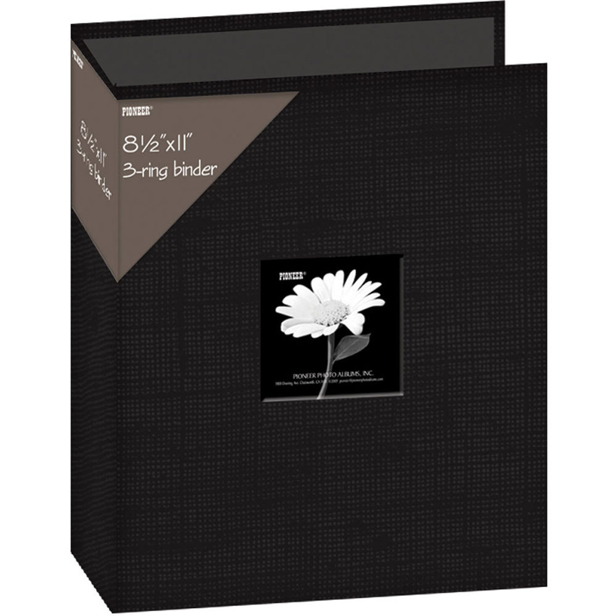 

Pioneer Photo Album Pioneer 3 Ring Binder Frame Scrapbook, 8x12, Deep Black