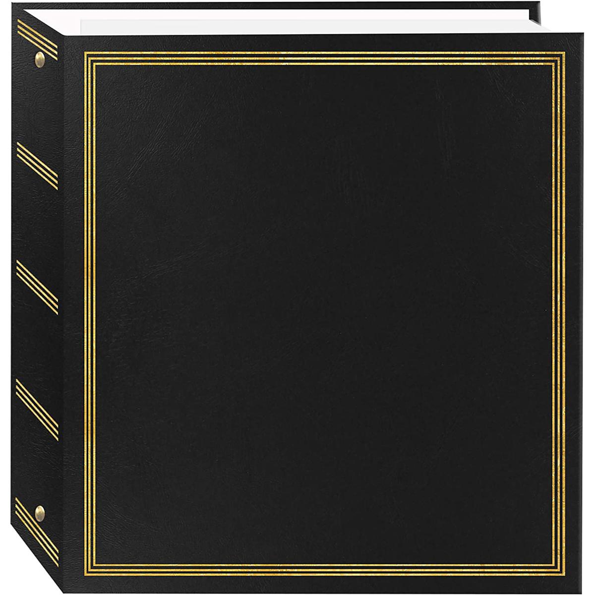 

Pioneer Photo Album Pioneer Deluxe 3-Ring Album with 100 7.75x10.75" Magnetic Pages, Black