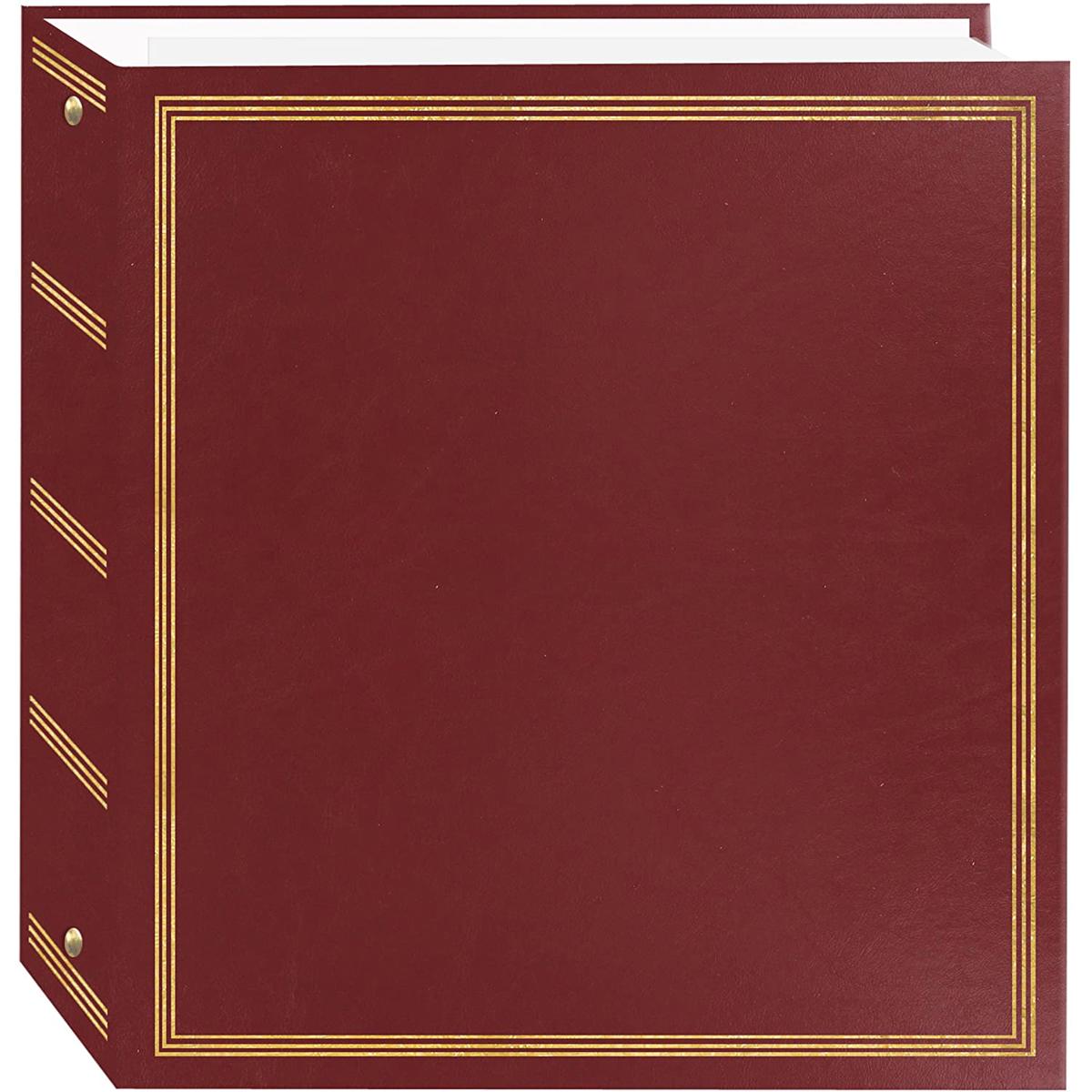 

Pioneer Photo Album Pioneer Deluxe 3-Ring Album with 100 7.75x10.75" Magnetic Pages, Burgundy