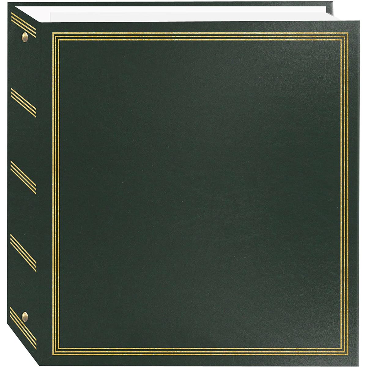 

Pioneer Photo Album Pioneer Deluxe 3-Ring Album with 100 7.75x10.75" Magnetic Pages, Hunter Green