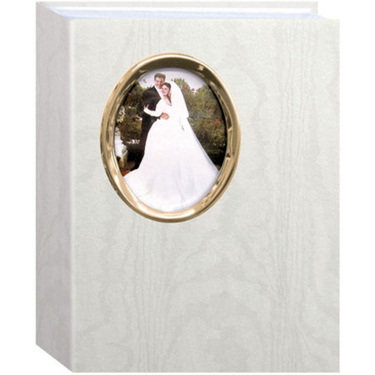 

Pioneer Photo Album Pioneer WAF-46 Bound Wedding Photo Album White w/Gold Oval Framed Cover