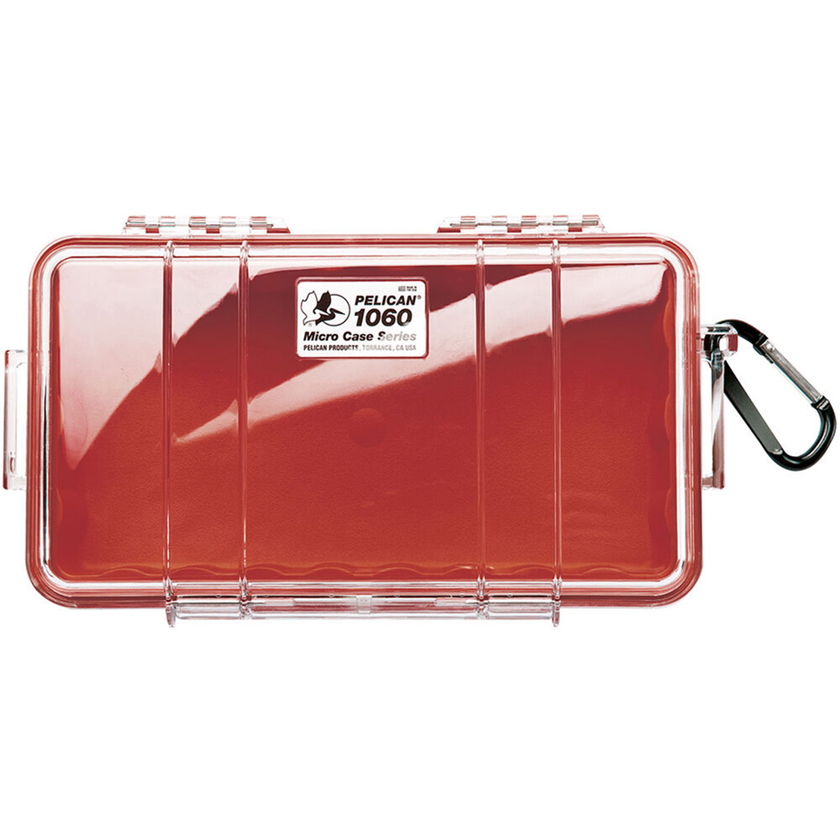 

Pelican 1060 Watertight Micro Case, Rubber Liner, Clear/Red