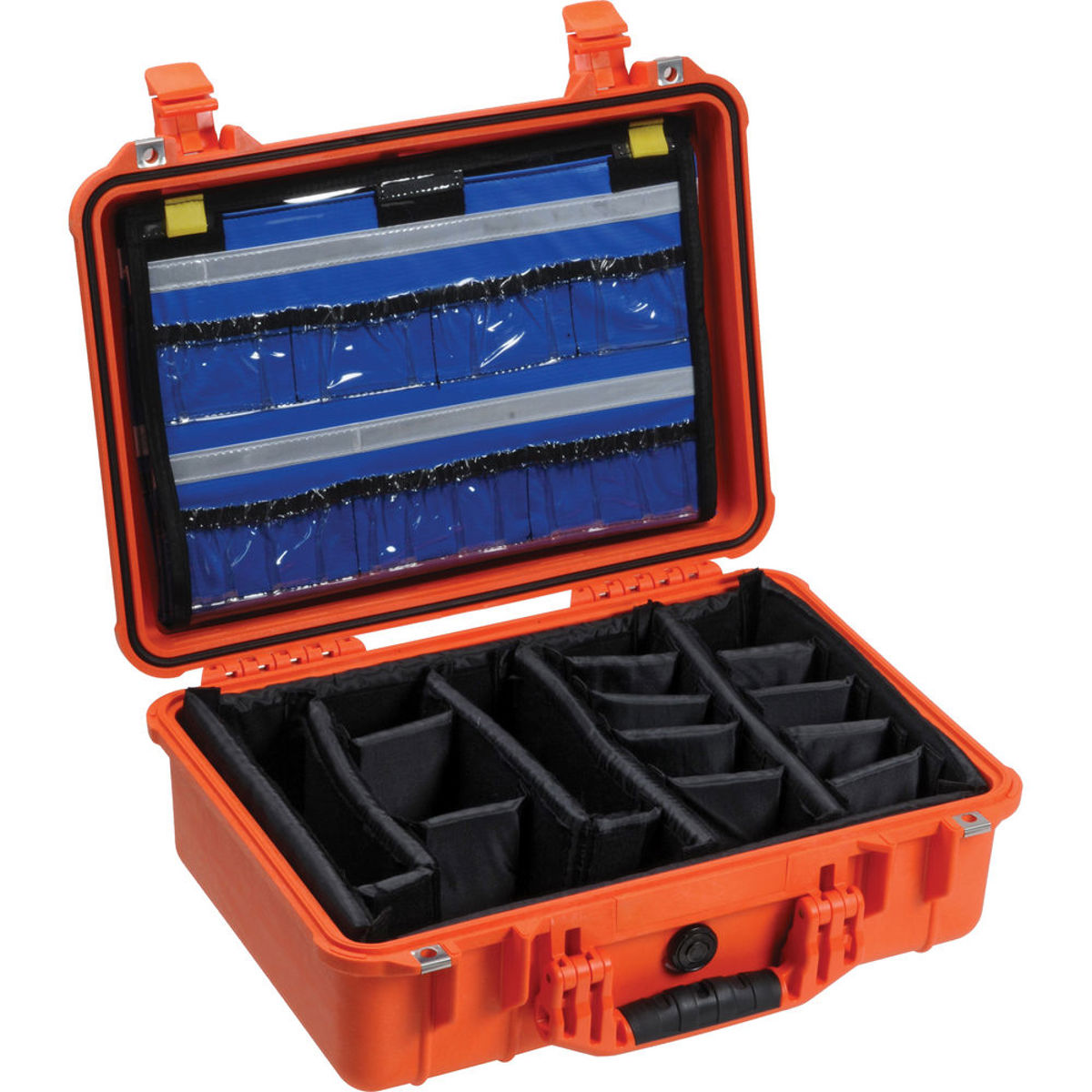 

Pelican 1500EMS Watertight Hard Case with Dividers & EMS Lid Organizer - Orange