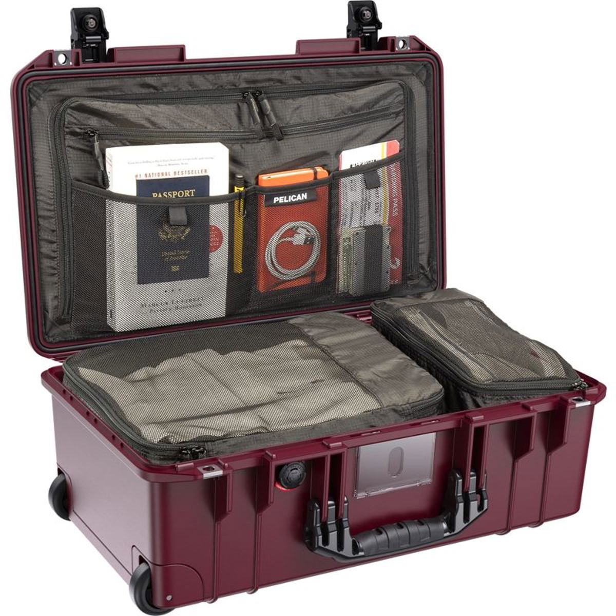 

Pelican 1535TRVL Wheeled Carry-On Air Travel Case w/ Organizer & Cubes, Oxblood