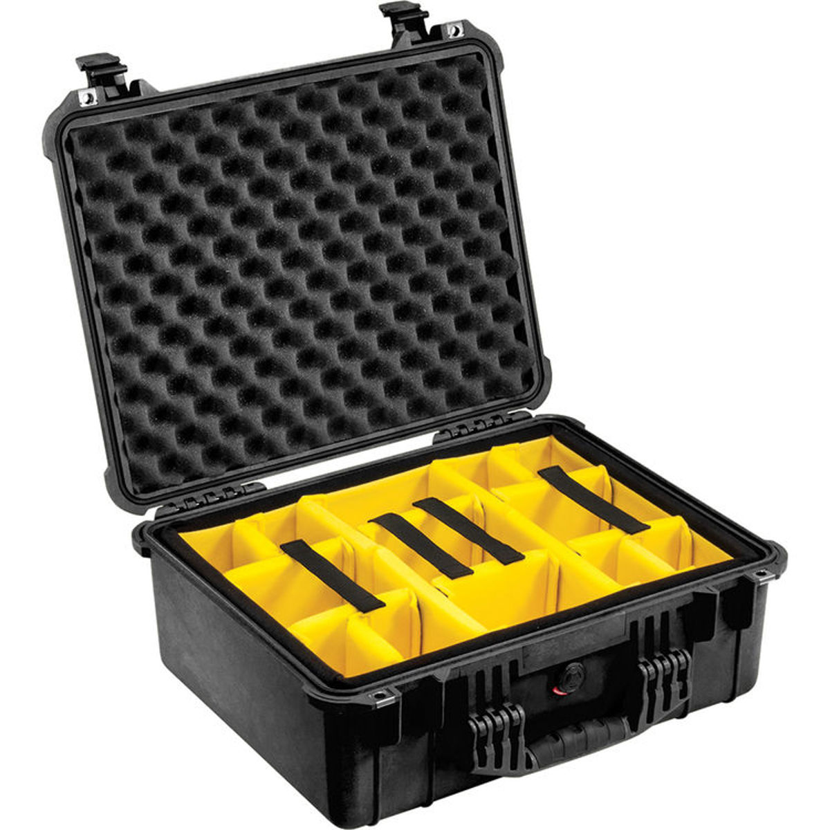 

Pelican 1550 Waterproof Case with Yellow/Black Divider Set - Black