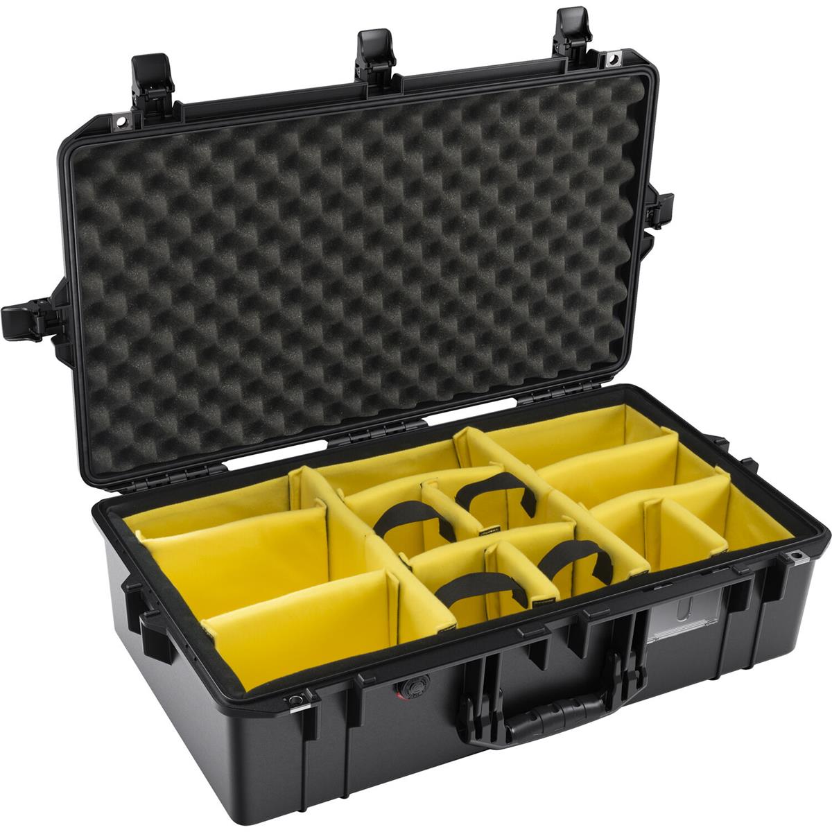 Pelican 1605AirWD Hard Carry Case with Padded Divider Insert, Black -  016050-0041-110