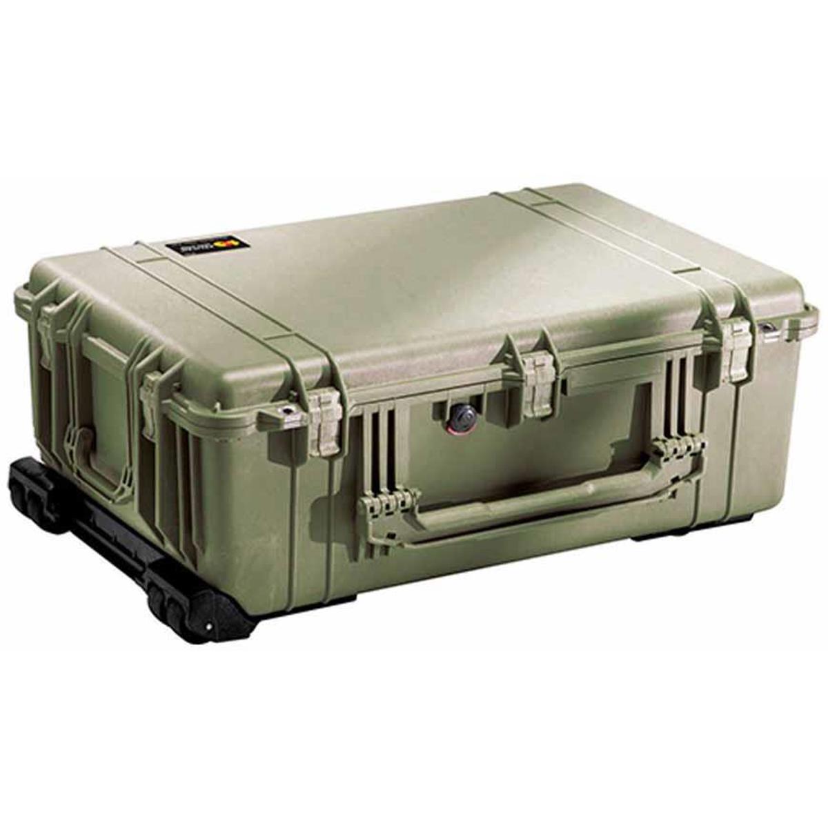 

Pelican 1650 Watertight Wheeled Hard Case without Foam insert - Olive Drab Green