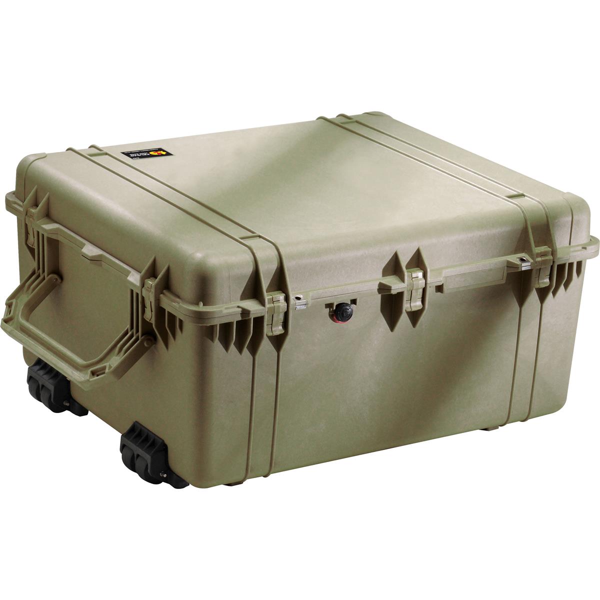 Pelican 1690 Watertight Hard Case with Cubed Foam & Wheels - Olive Drab Green -  1690-000-130