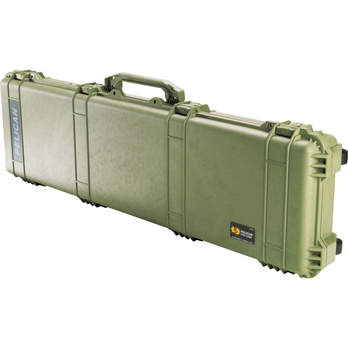 

Pelican 1750 Long Case, 50" Weapons Case w/Foam Inserts, Wheels - Olive Drab