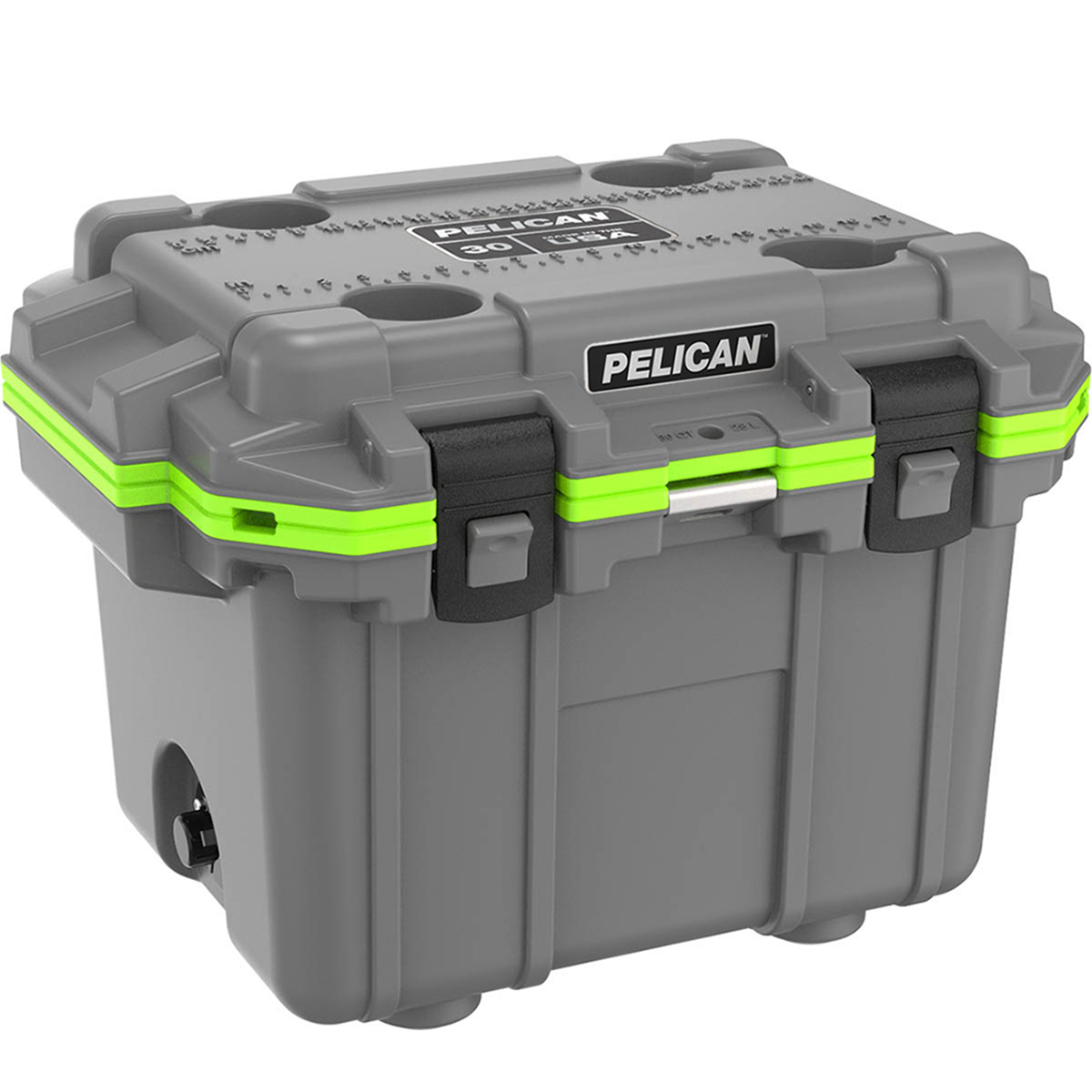 Pelican 30QT Elite Cooler Dark Gray/Green -  30Q-1-DKGRYEGRN