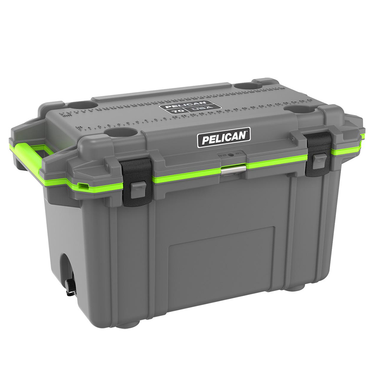 

Pelican 70QT Elite Cooler, Hand Carry, Dark Gray/Green