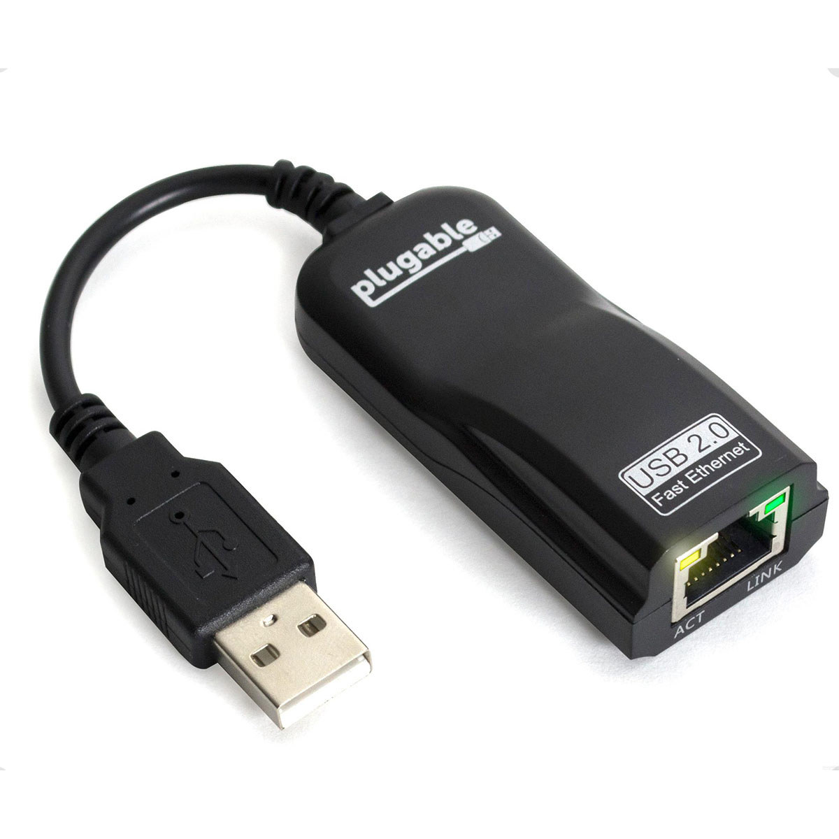 Image of Plugable USB-A 2.0 to 10/100 Ethernet Adapter