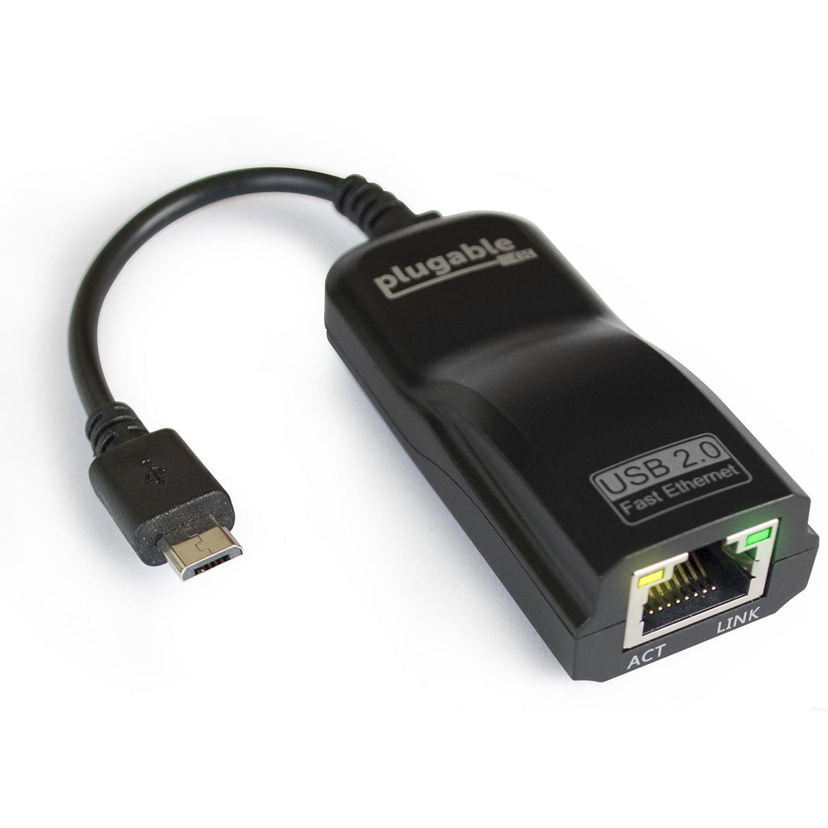 Image of Plugable USB 2.0 OTG Micro-B to 10/100 Ethernet Adapter