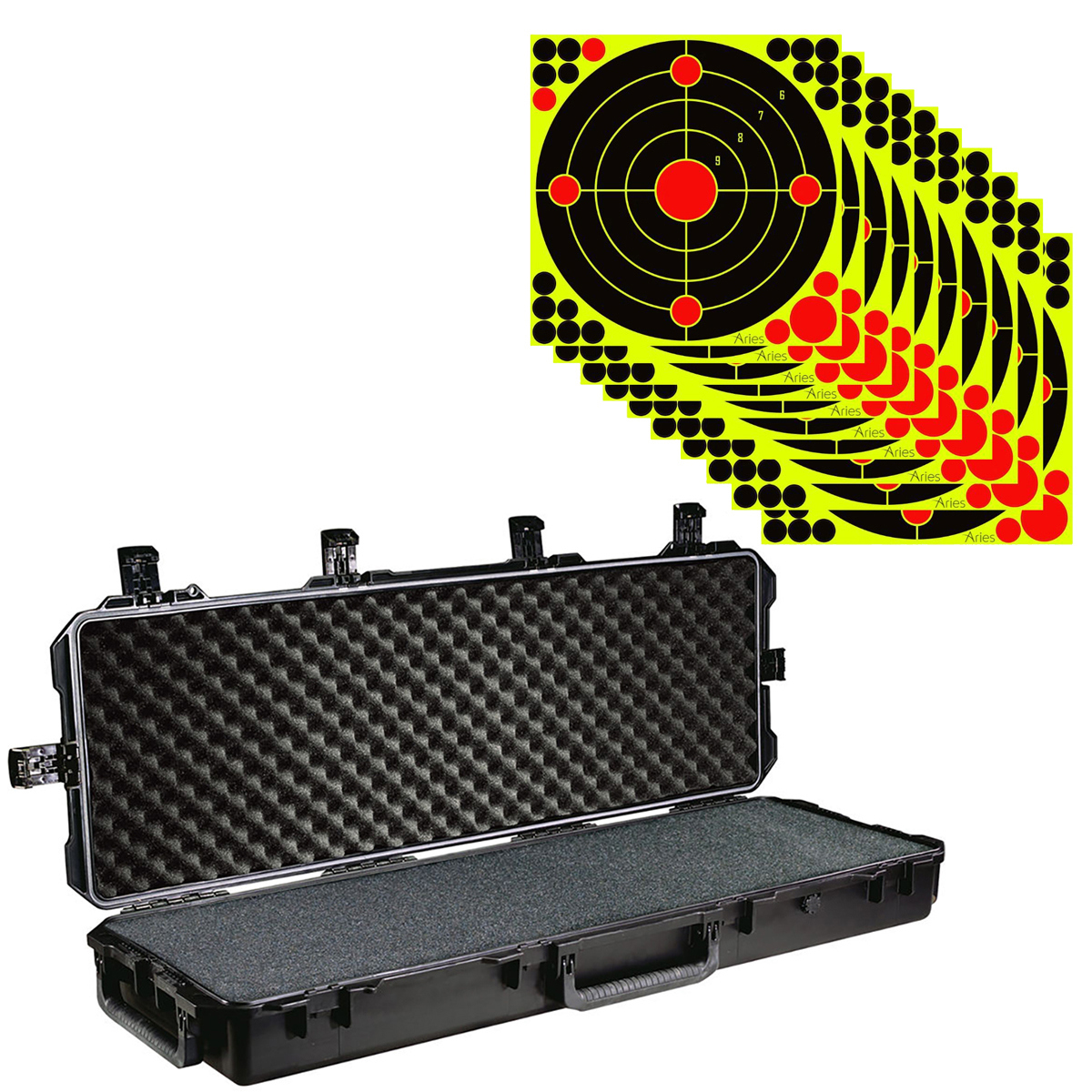 

Pelican iM3300 Wheeled Hard Case w/Foam, Black, w/12x12" Target Stickers,10-Pack