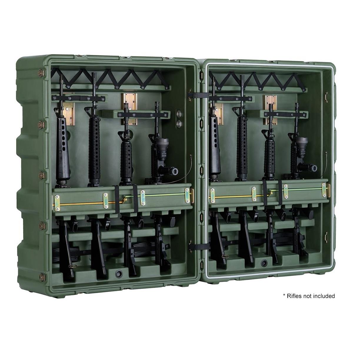Pelican Case for Eight Rifles, Olive Drab Green -  472-M4-M16-8-137