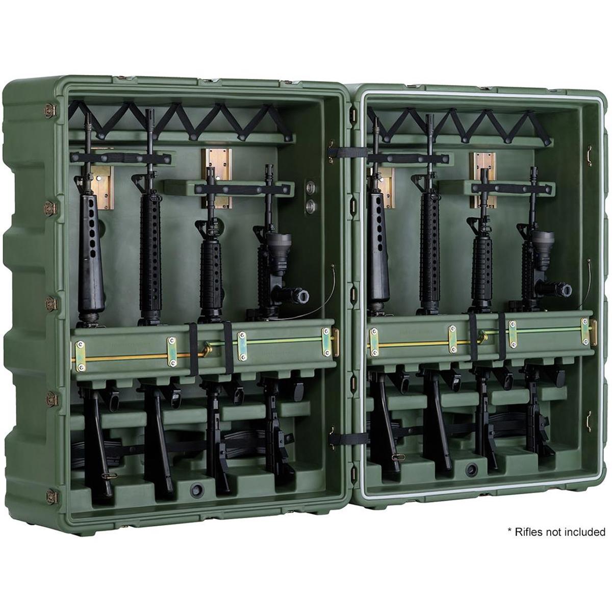 Pelican Case for Eight Rifles, Olive Drab Green -  472-M4-M16-8-137