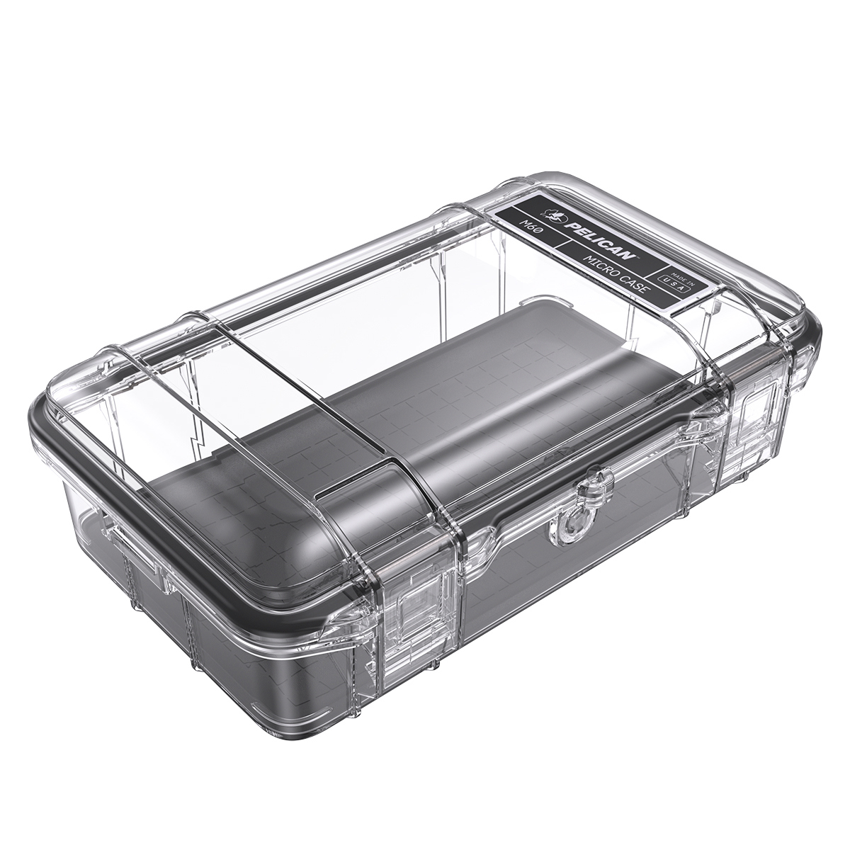 

Pelican M60 Waterproof Hard Micro Case, Large, Clear/Black