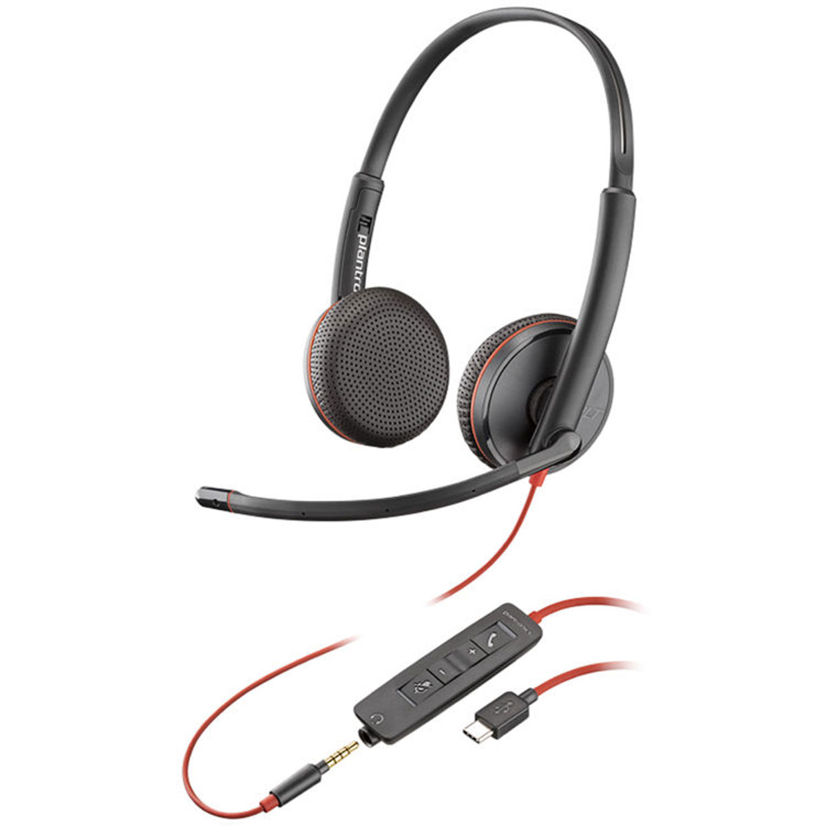 

Plantronics Blackwire C3225 USB Type-A Corded Stereo UC Headset with 3.5mm Jack