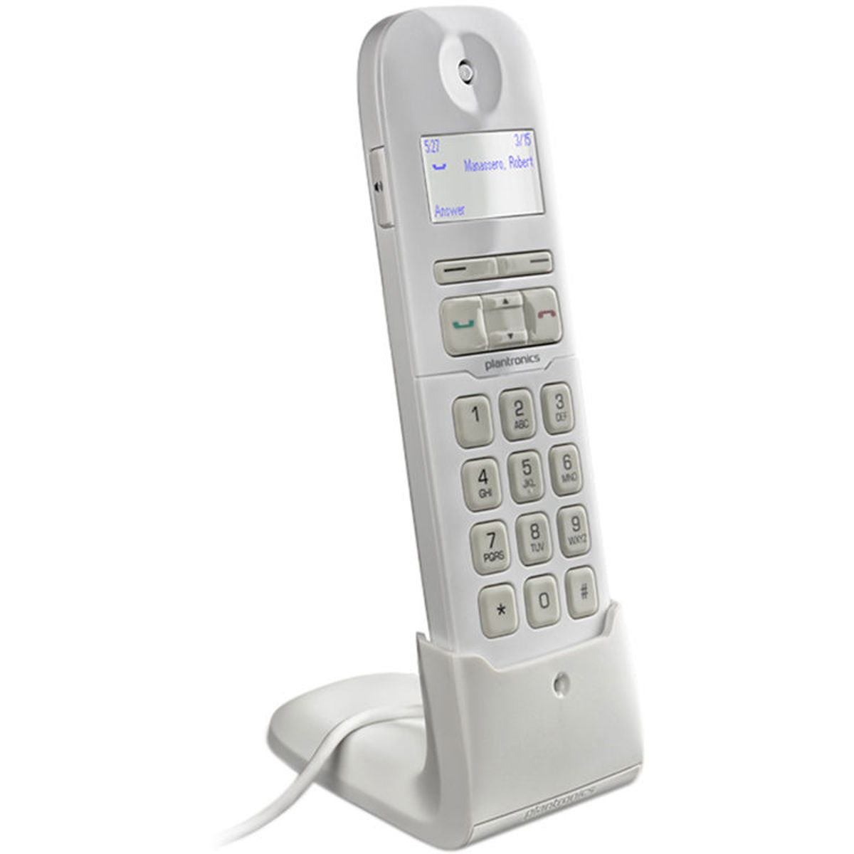 

Plantronics Calisto P240 Corded USB Handset for PC, UC Standard, White