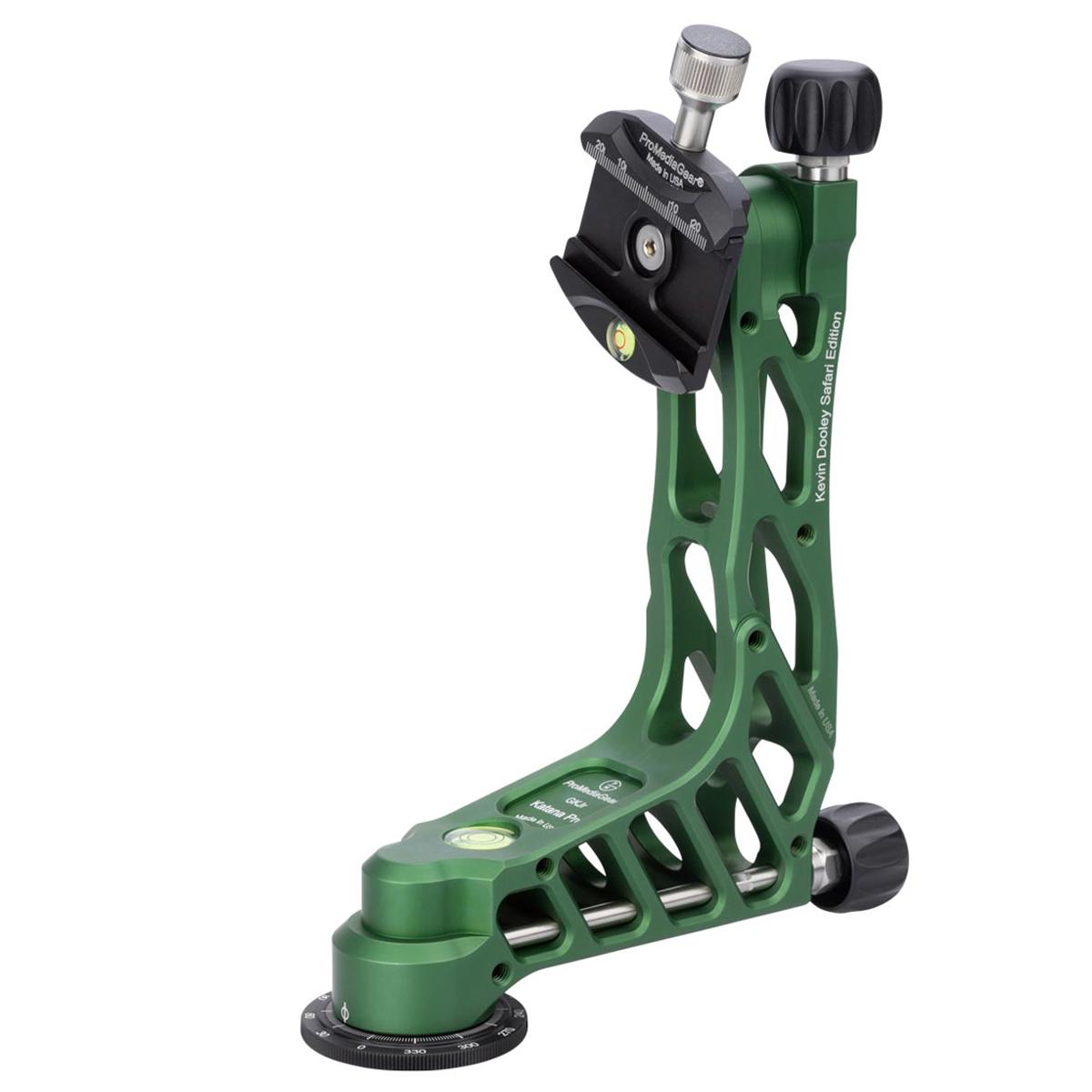 

ProMediaGear GKJRC Katana Pro Gimbal Head with Side Mount Clamp for Lens, Green