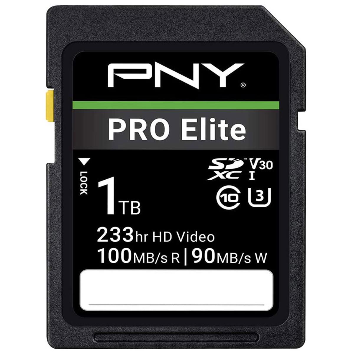 

PNY Technologies PNY PRO Elite 1TB Class 10 U3 V30 SDXC Flash Memory Card