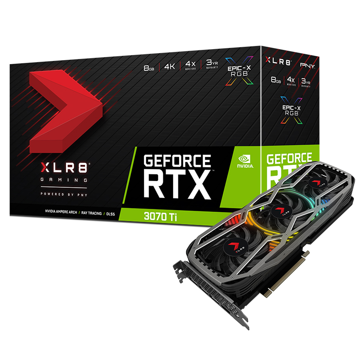 Image of PNY Technologies GeForce RTX 3070 Ti 8GB XLR8 REVEL EPIC-X RGB Graphics Card