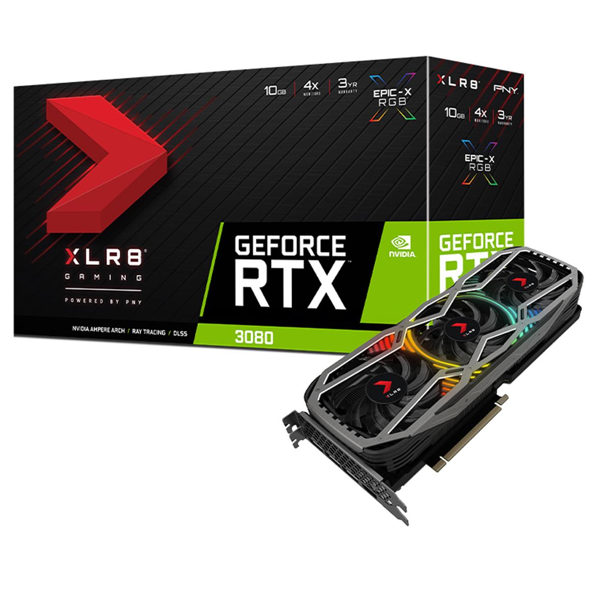 Image of PNY Technologies GeForce RTX 3080 10GB XLR8 REVEL EPIC-X RGB LHR Graphics Card