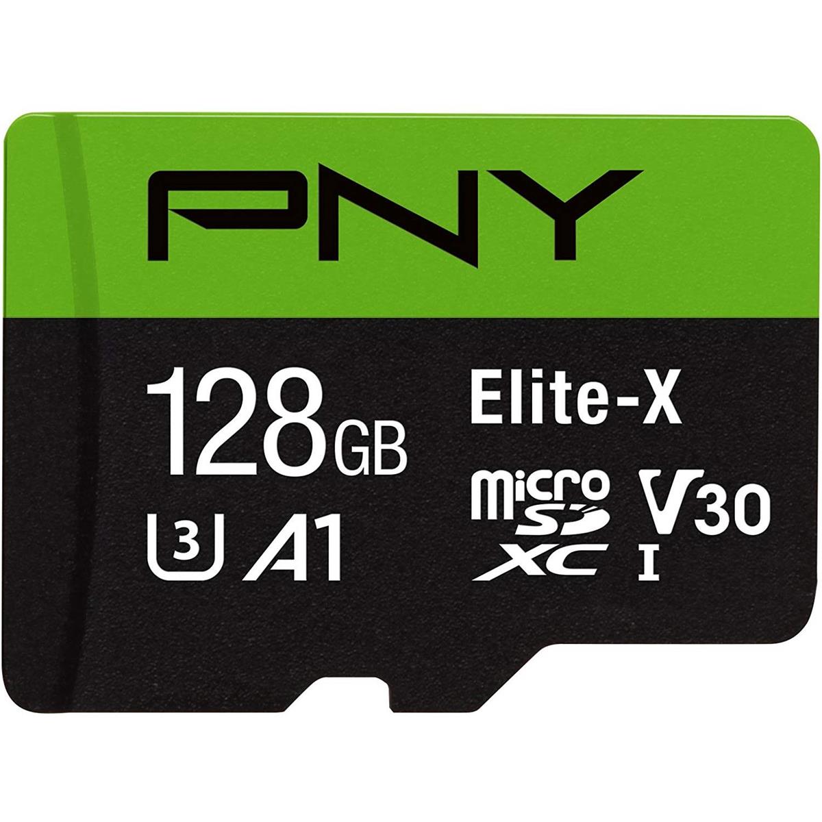 Image of PNY Technologies 128GB Elite-X microSDXC Class 10 UHS-I U3 microSDXC Card