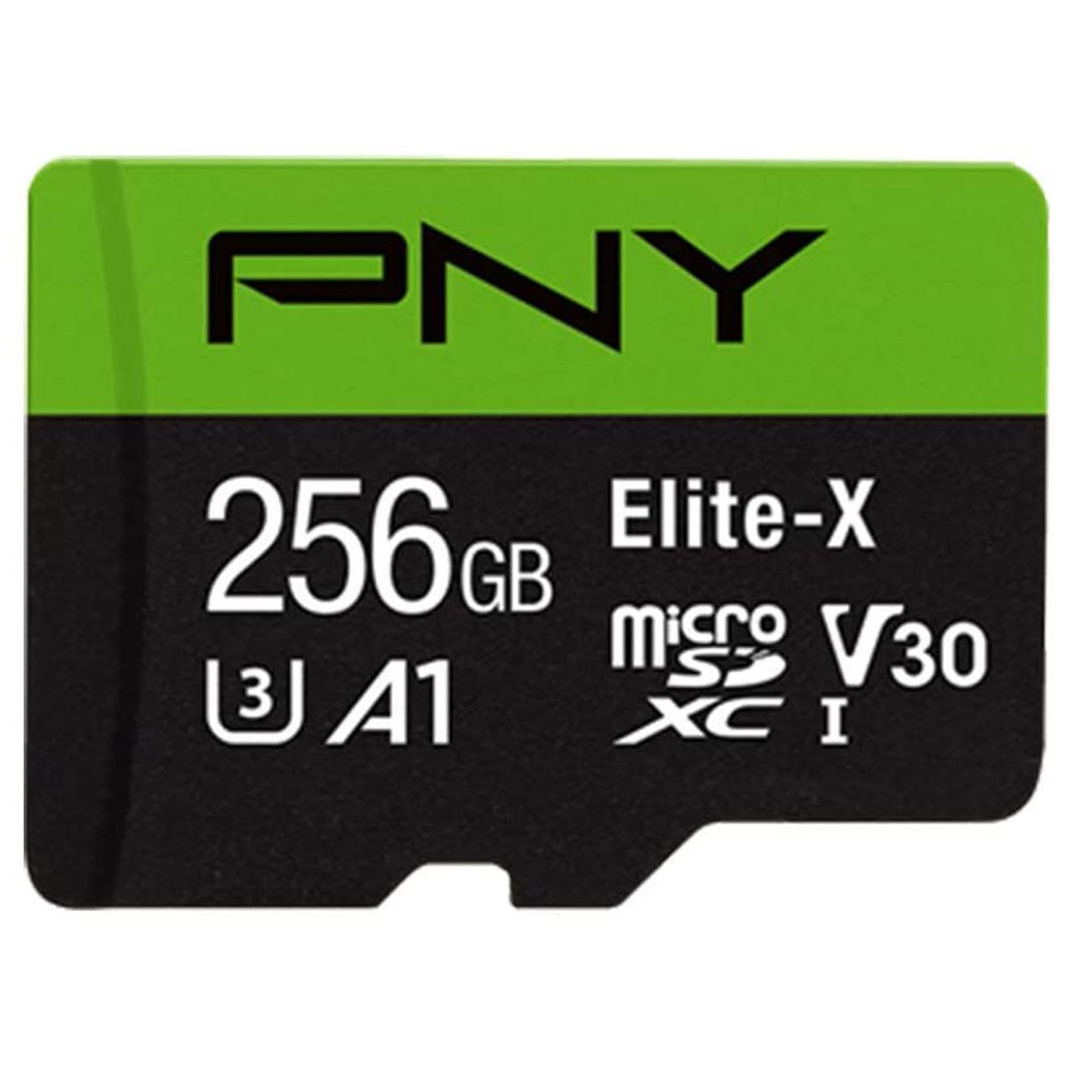 

PNY Technologies 256GB Elite-X microSDXC Class 10 UHS-I U3 Memory Card