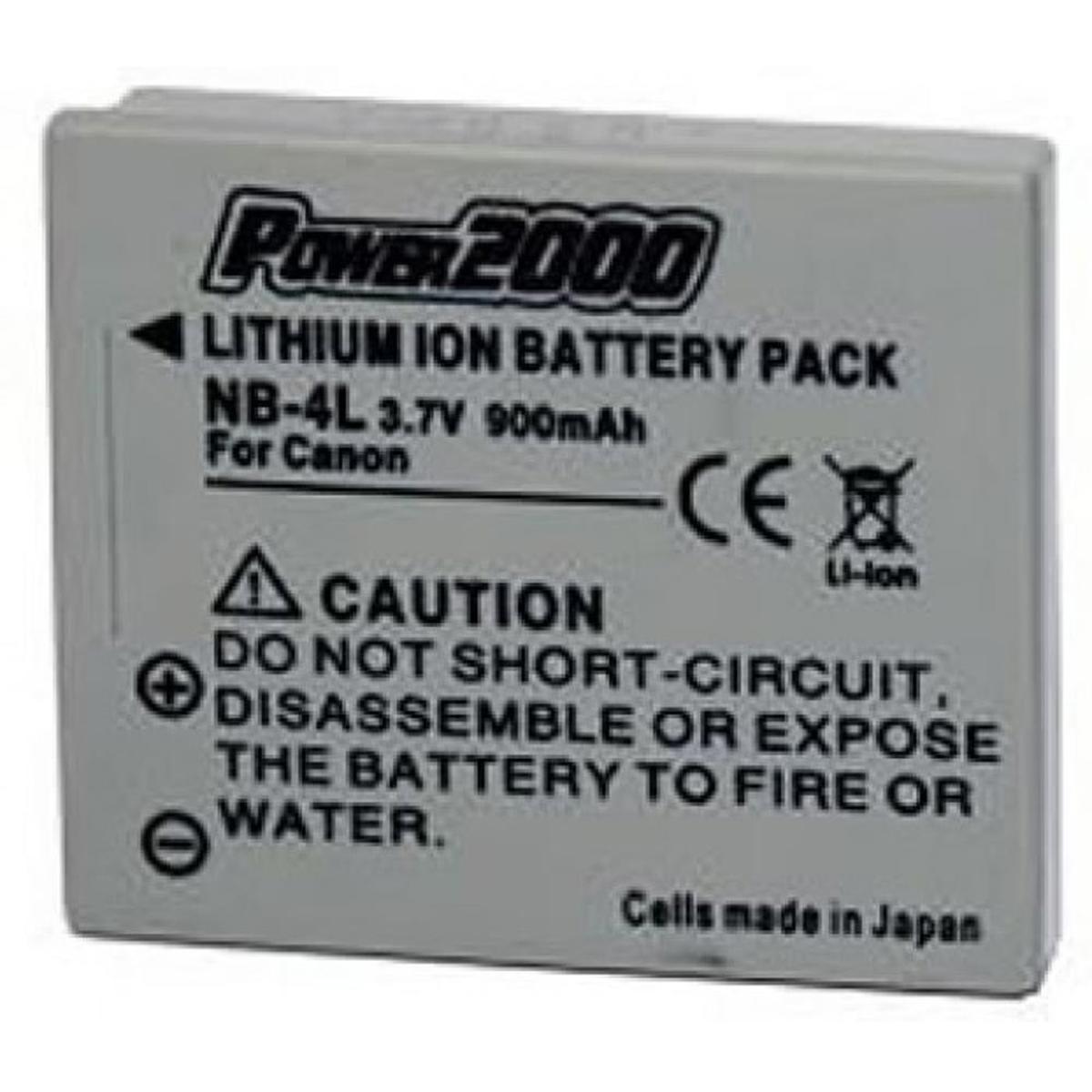 

Power2000 NB-4L 3.7V 900mAh Li-Ion Battery for Canon PowerShot Digital Cameras