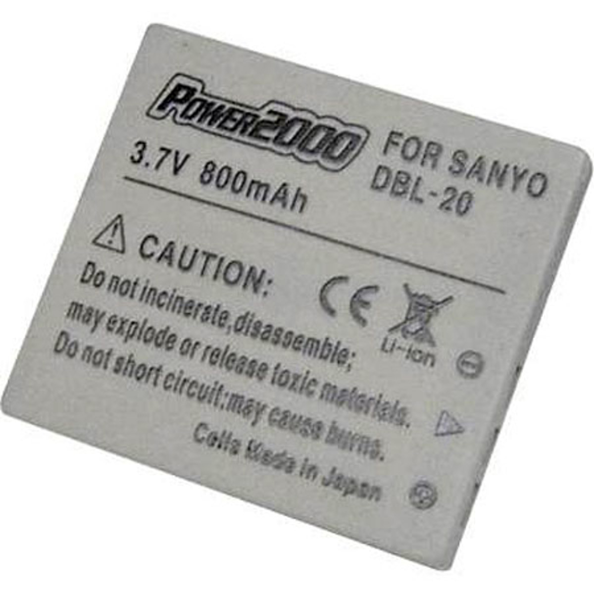 

Power2000 DB-L20 3.7V 800mAh Rechargeable Lithium-Ion Battery for Sanyo Camera