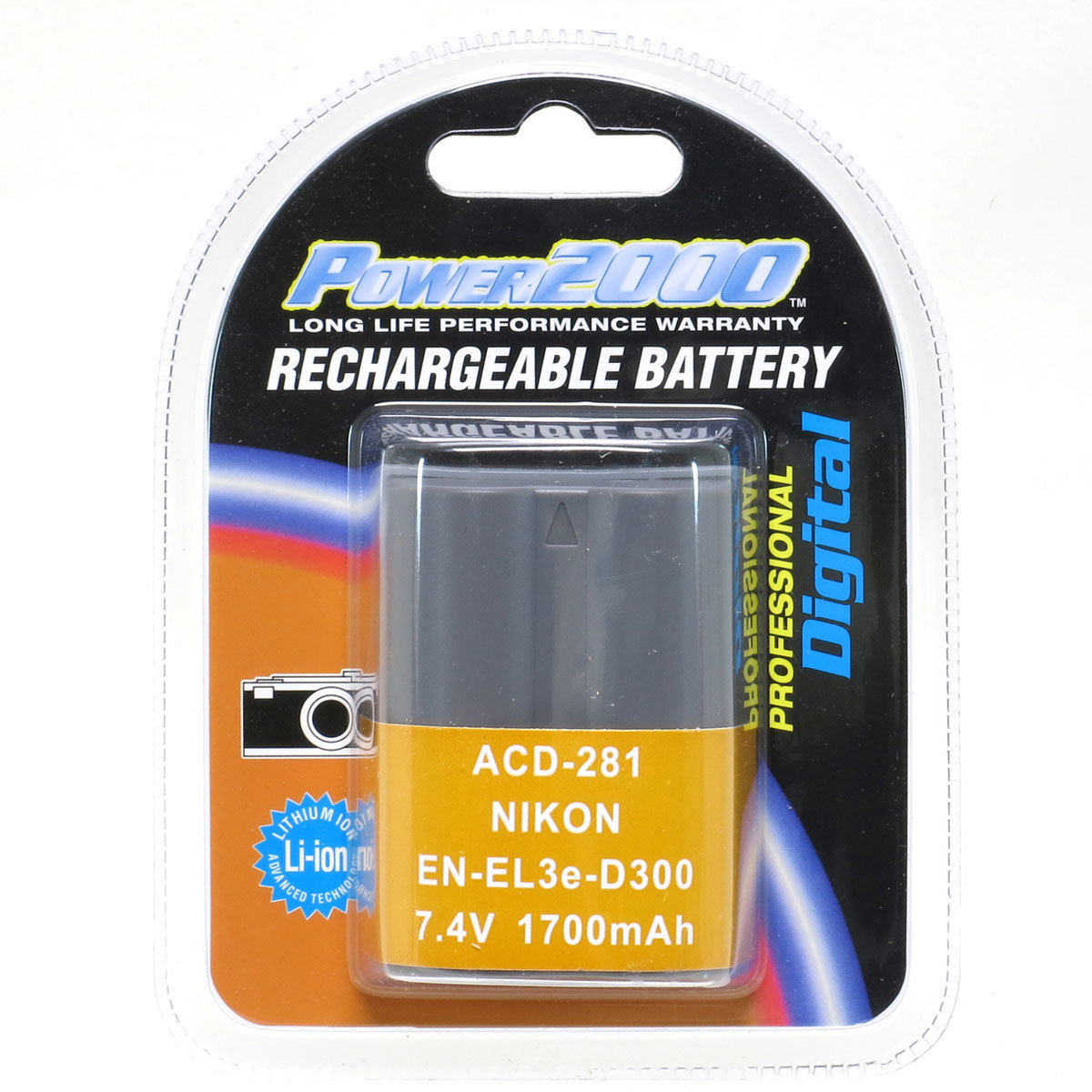 

Power2000 EN-EL3E 7.4V 1700mAh Rechargeable Lithium-Ion Battery for Nikon Camera