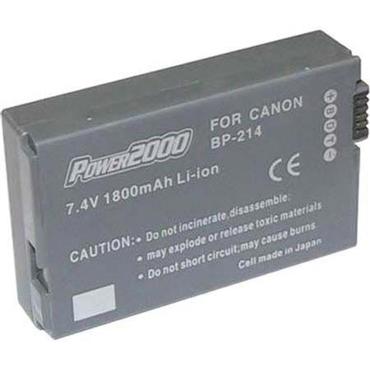 

Power2000 BP-214 7.4V 1800mAh Replacement Li-Ion Camcorder Battery for Canon