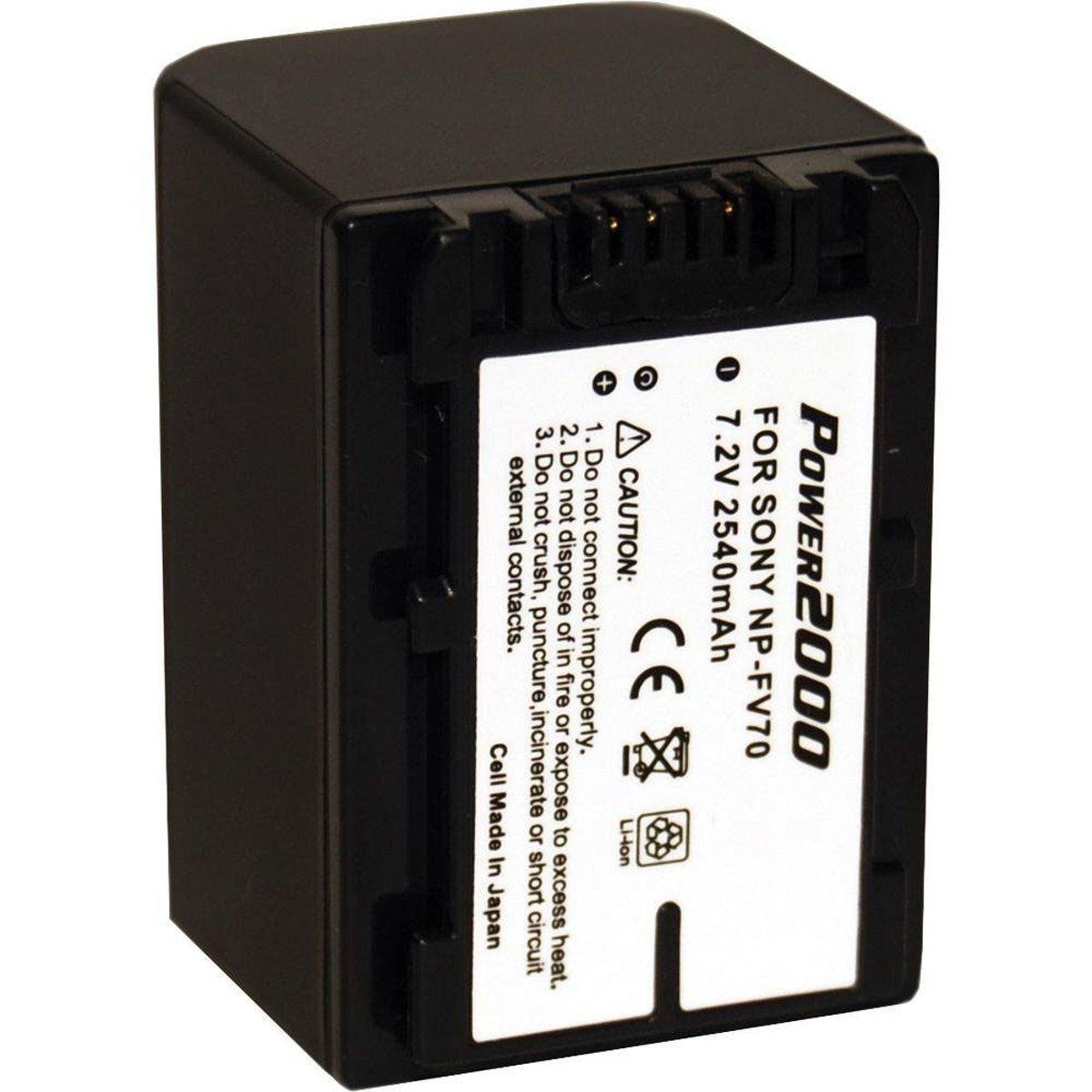 

Power2000 NP-FV70 7.2V 2540mAh Replacement Lithium-Ion Camcorder Battery