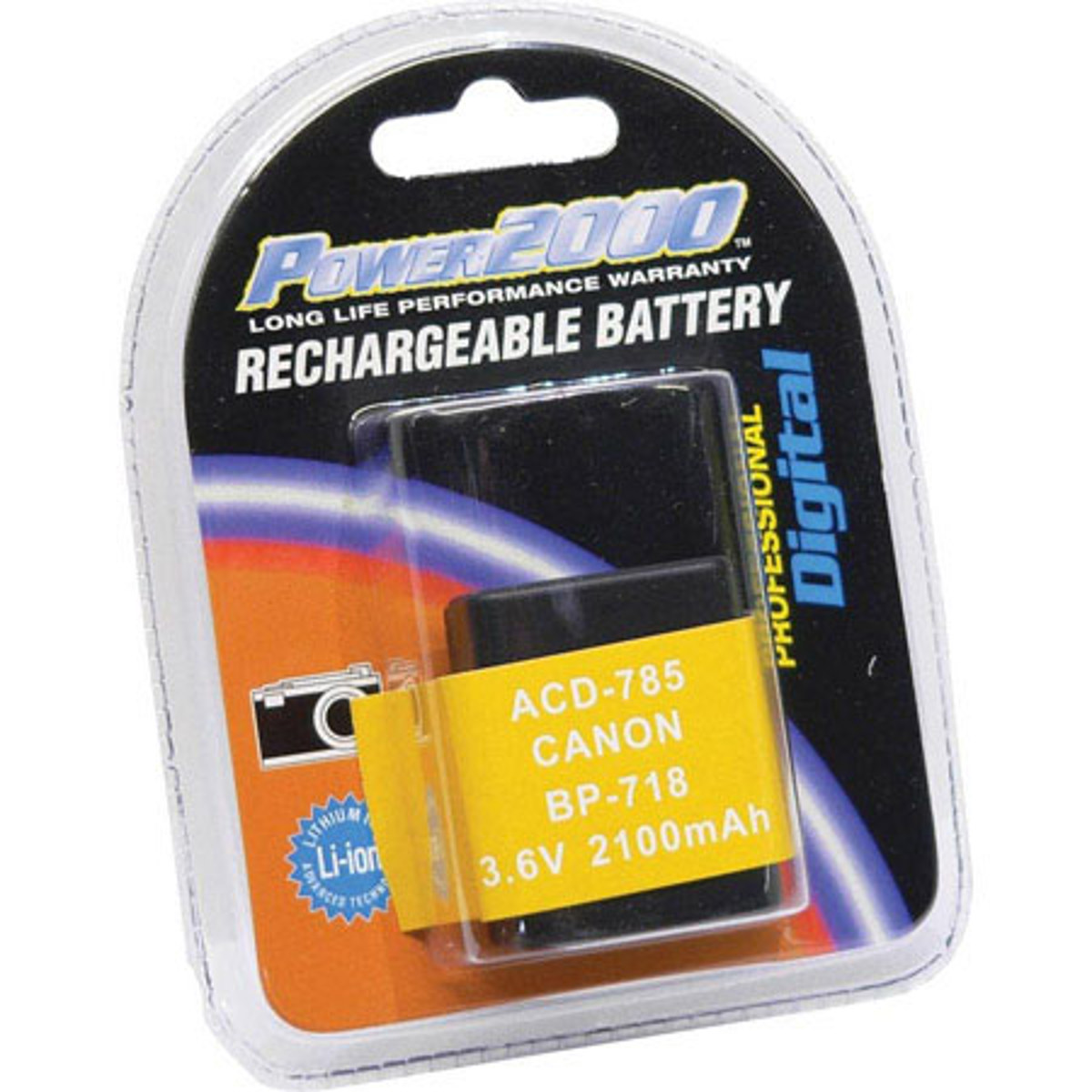 

Power2000 BP-718 3.6V 2100mAh Replacement Lithium-Ion Camcorder Battery