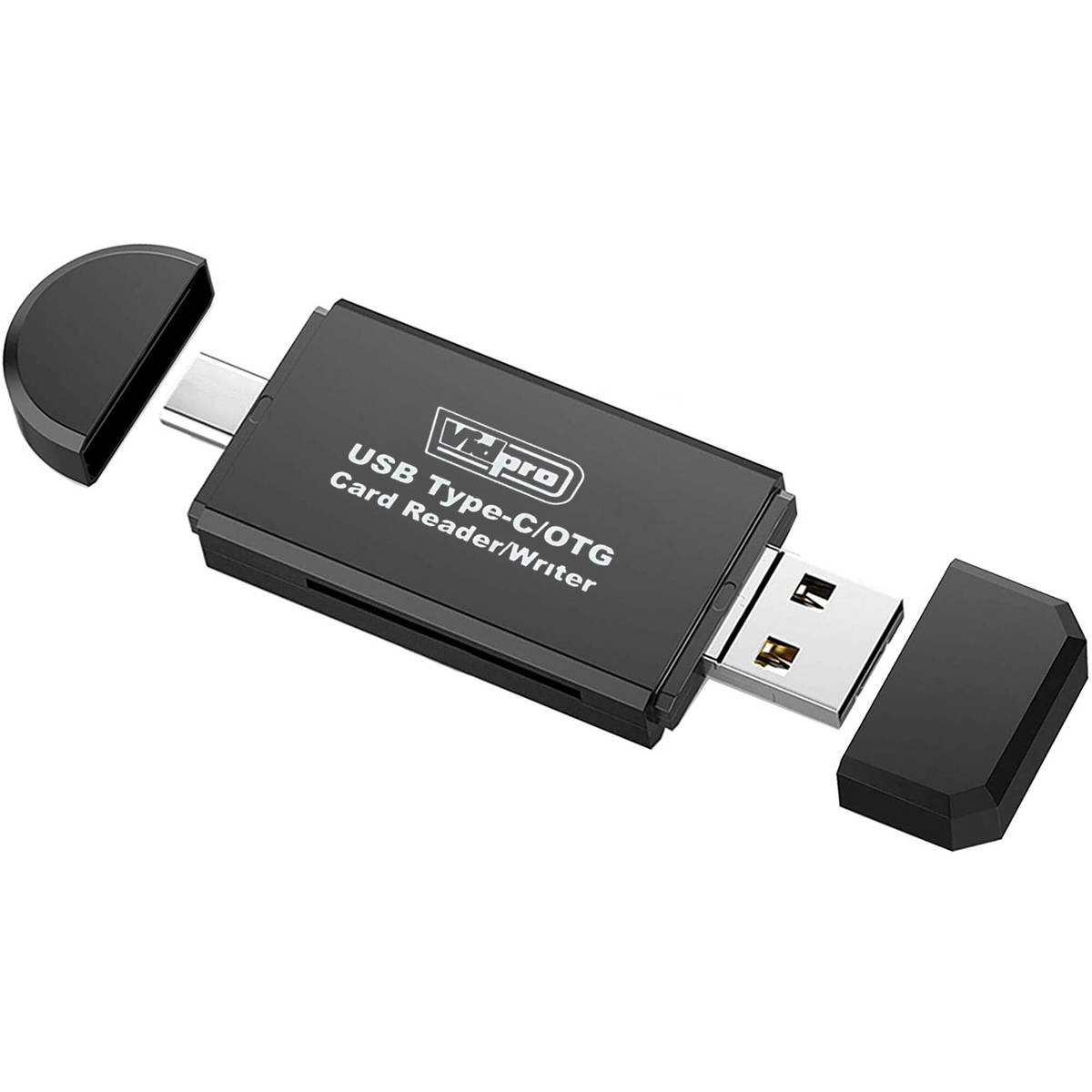 Устройство чтения карт SD и microSD VidPro 3-в-1, USB Type-C/USB Type-A/Micro-USB #CR-TC