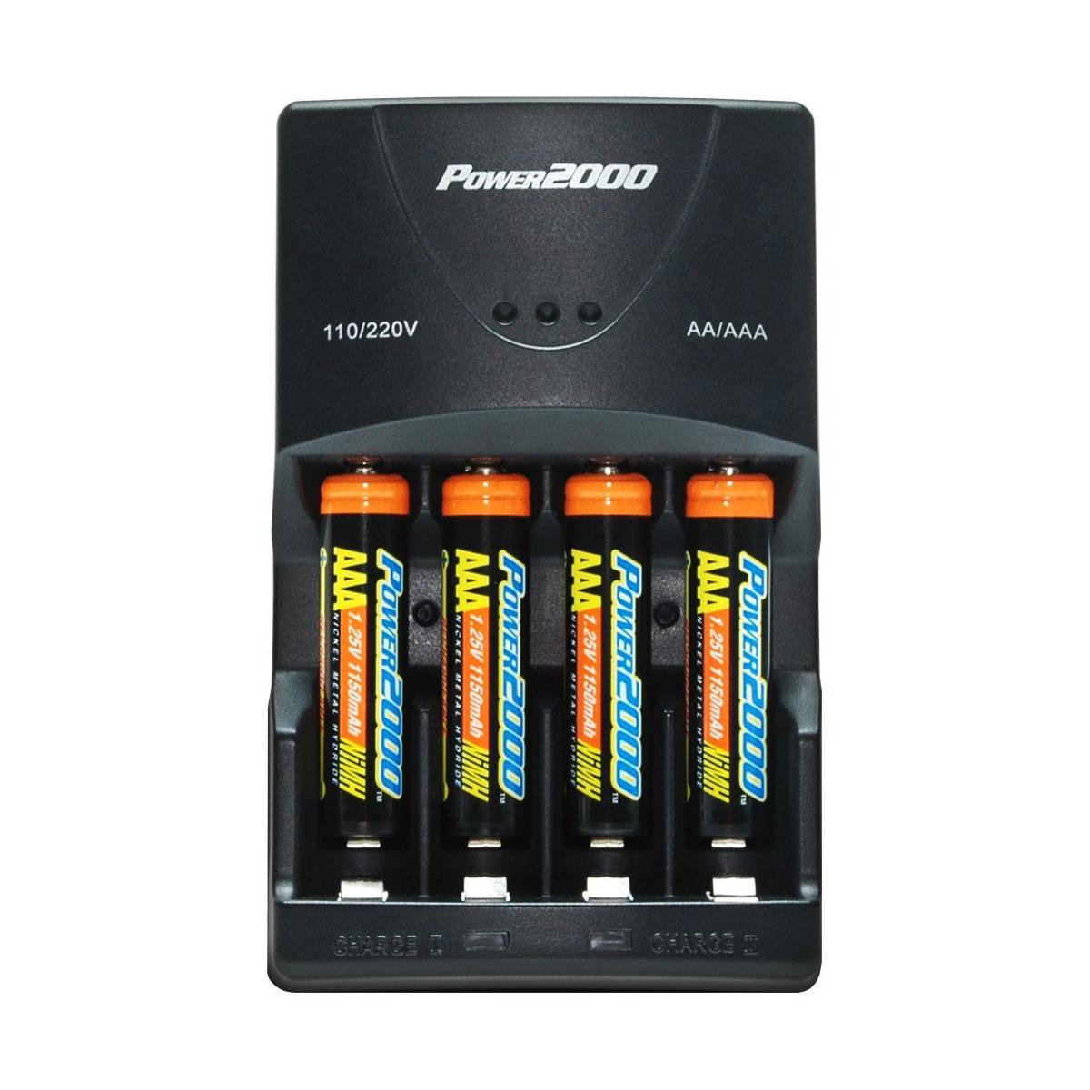 Image of Power2000 4AAA NiMH 2900mAh Batteries/Charger