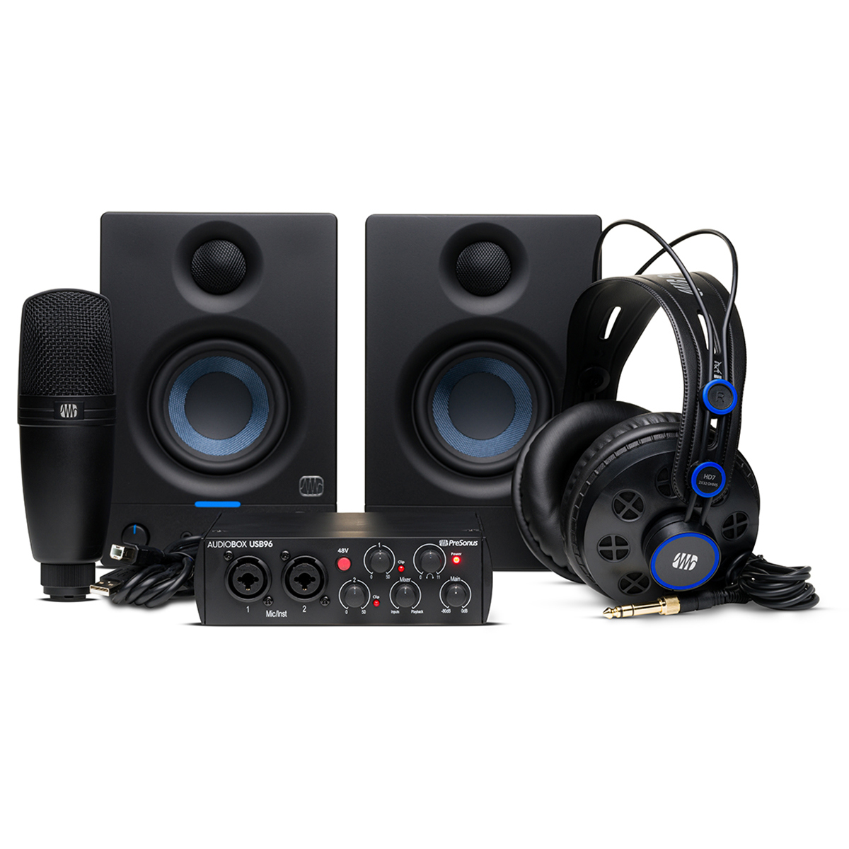 

PreSonus AudioBox USB 96 USB-B Audio/MIDI Interface Complete Bundle