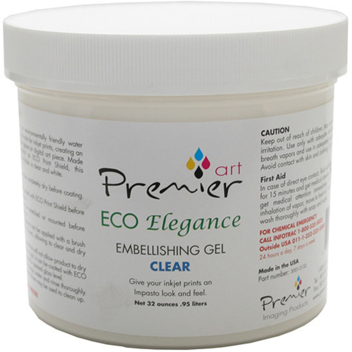 

Premier Imaging ECO Elegance InkJet Print Embellishing Gel, 32oz, Clear