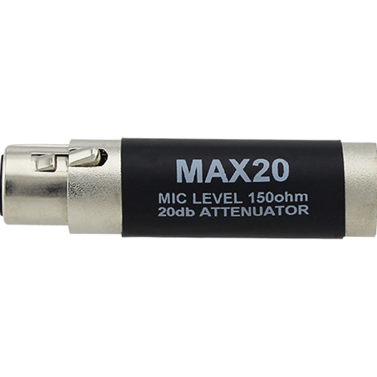 

Pro Co Sound MAX-20 In-Line Pad with 20dB of Mic Attenuation, XLR Barrel