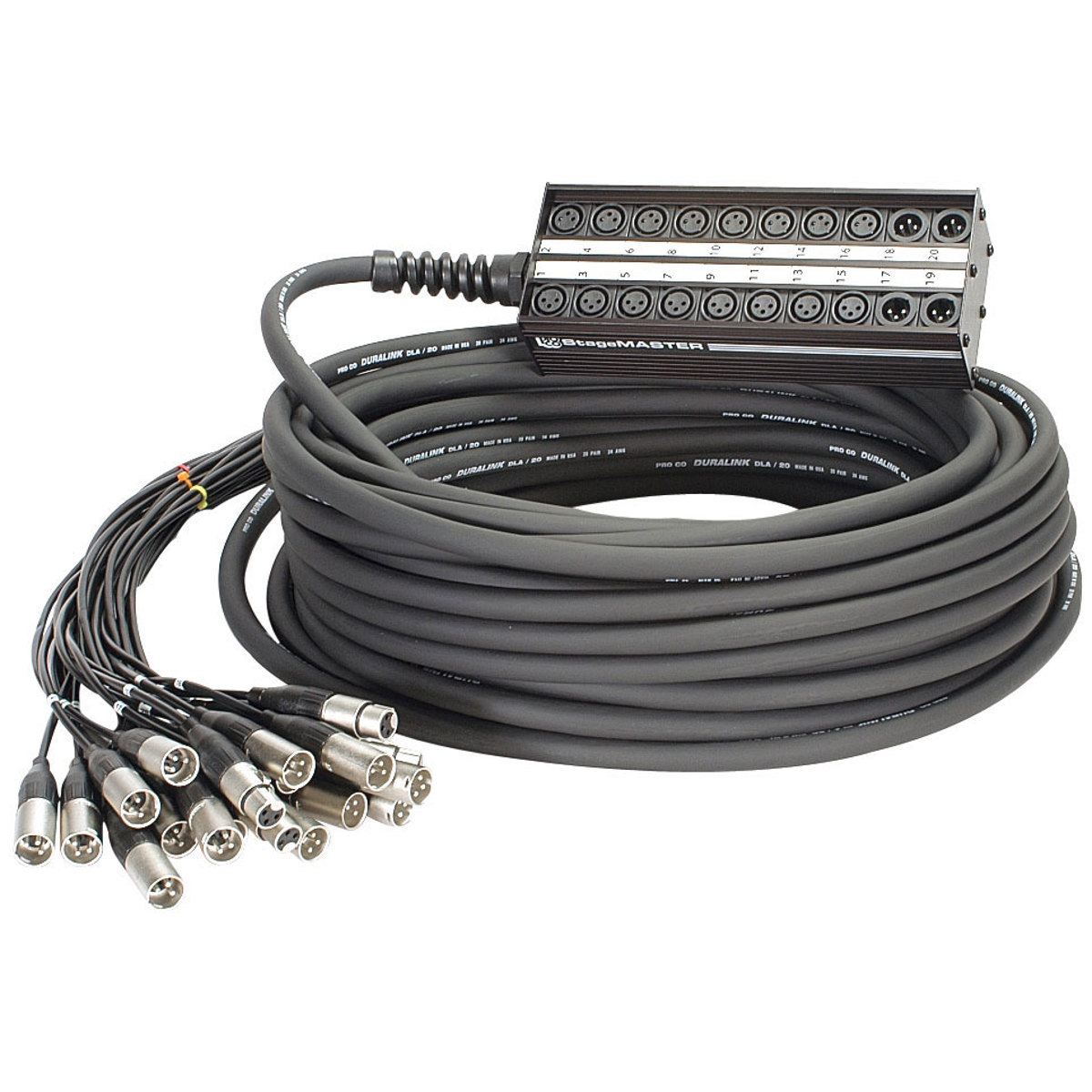 

Pro Co Sound StageMaster Snake 100' 20 Channel Stagebox to Fanout Cable