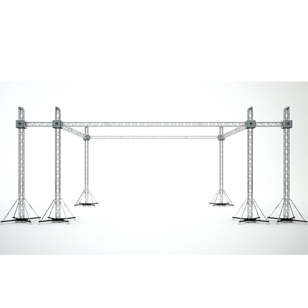 

ProX XTP-GS403023-SPW Flat Stage Roofing System w/ Speaker Wings, 6 Chain Hoists