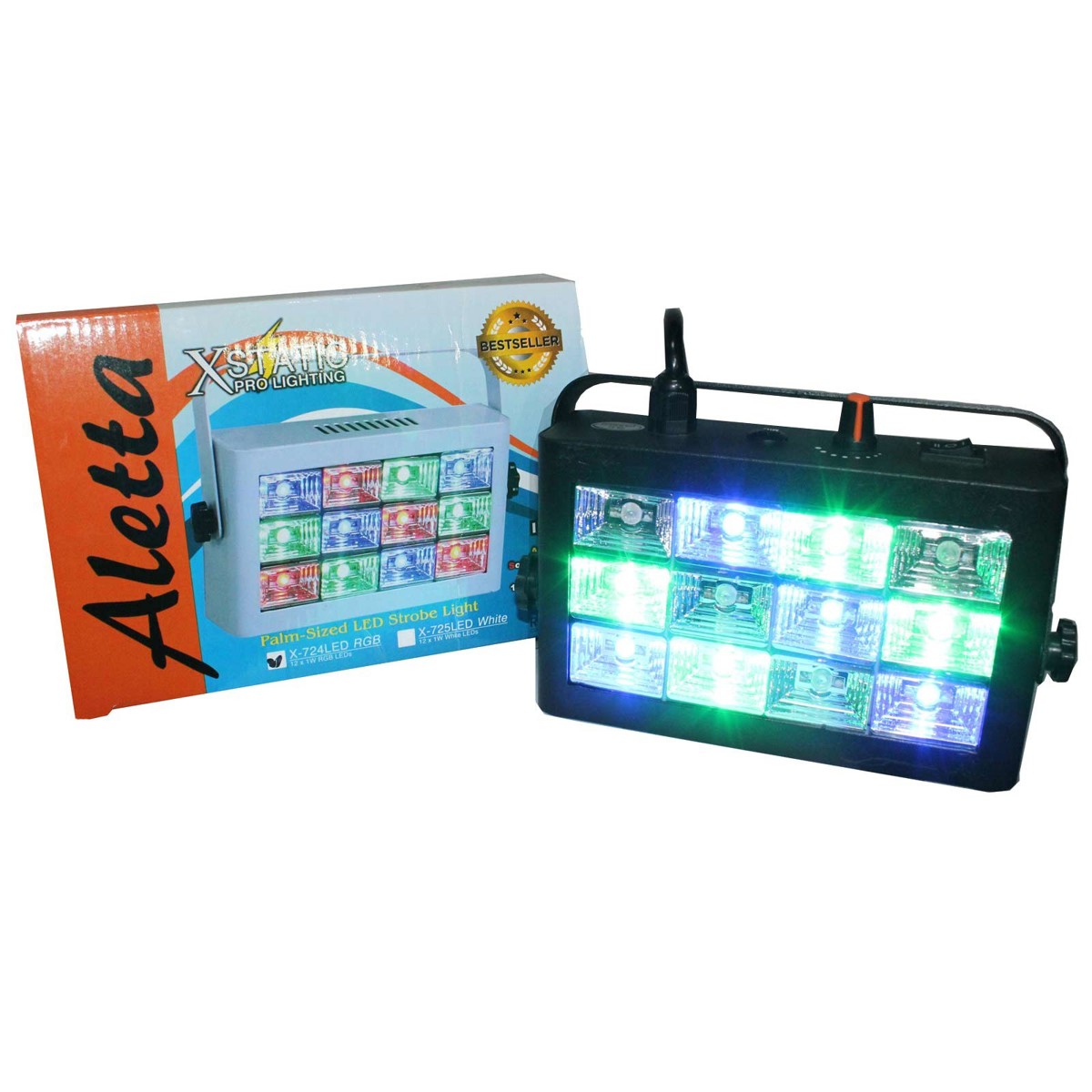 Image of ProX X-724 RGB LED Palm Sized Aletta LED Strobe RGB Light