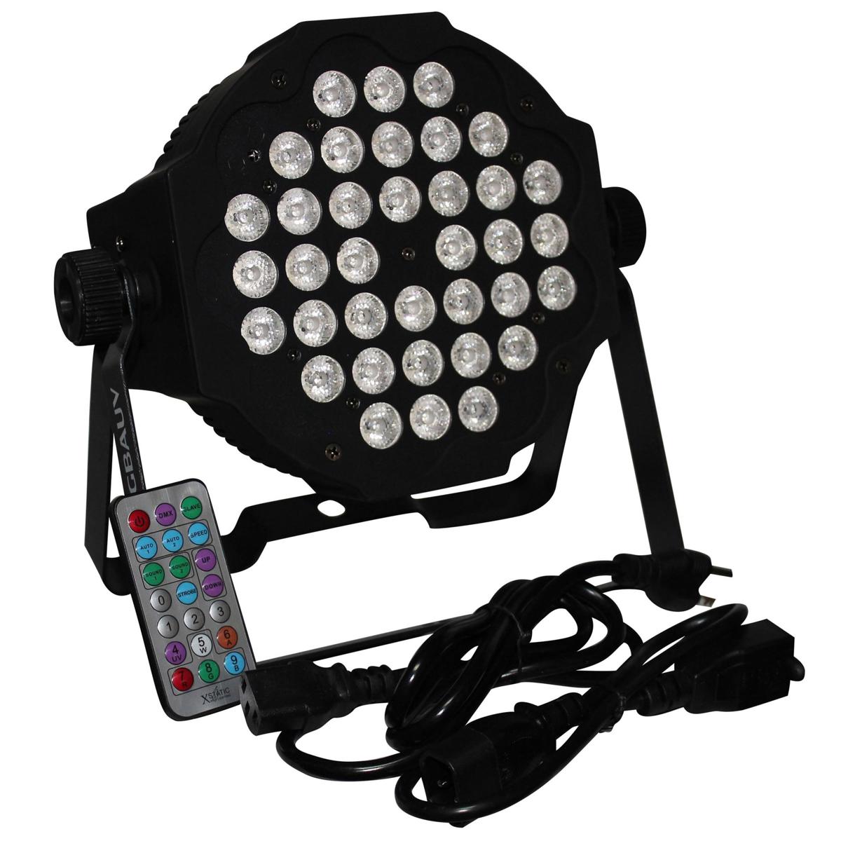 

ProX X-PAR36RGBAUV-1W IRC Fusion RGBA UV Par 36x 1W LED Slim Par, Black Housing