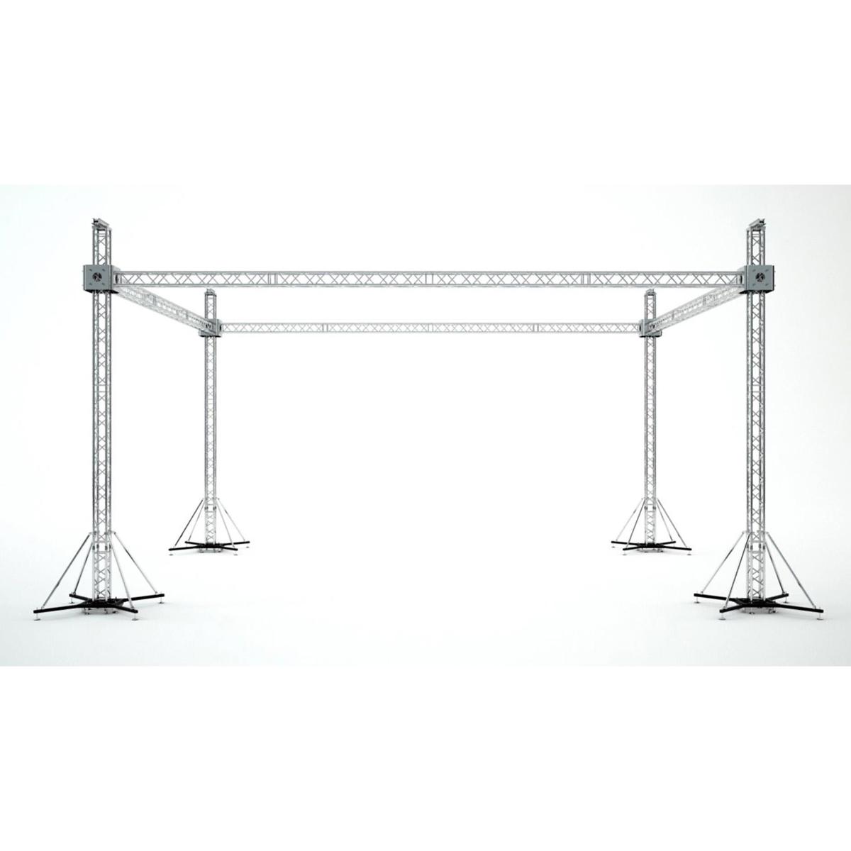 

ProX XTP-GS403023 Stage Flat Roofing System with 4 Chain Hoists, 40x30x23'