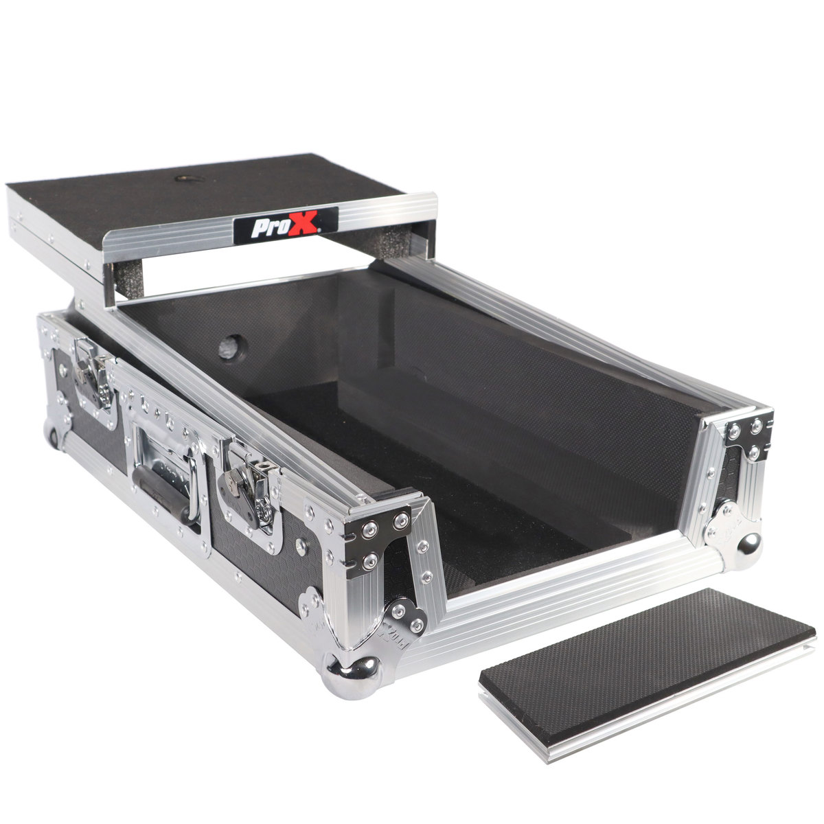 

ProX XS-RANE72LT 11" Case, Laptop Shelf, Rane Seventy-Two DJ Mixer, Silver/Black