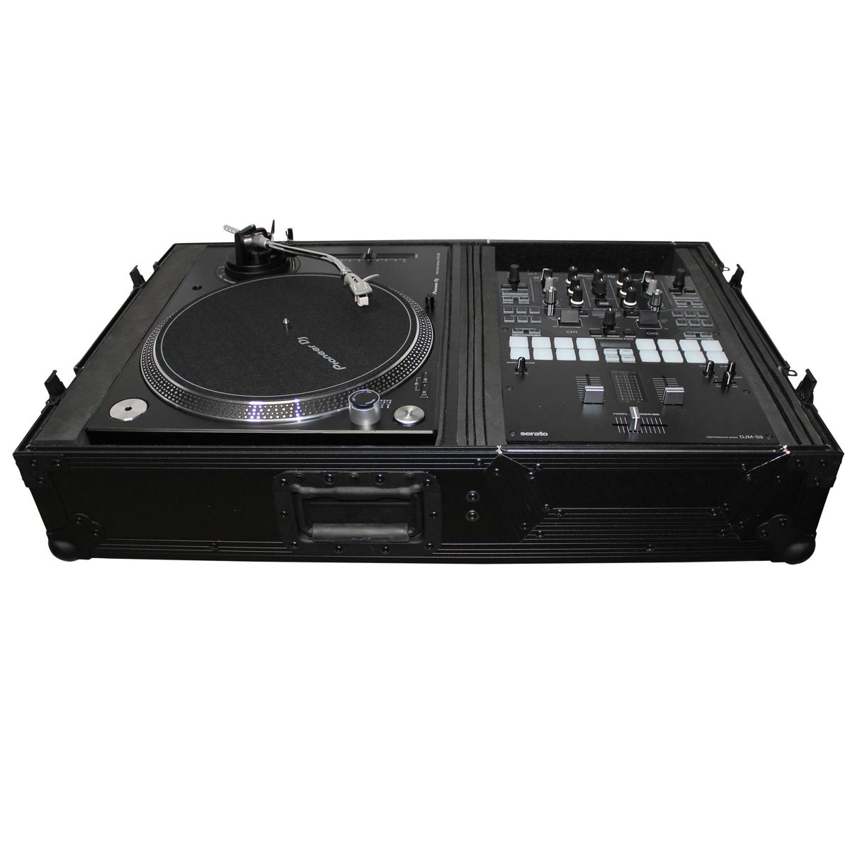 

ProX XS-TMC1012WBL Case, Turntable in Battle Mode & 10"/12" Mixer, Black/Black