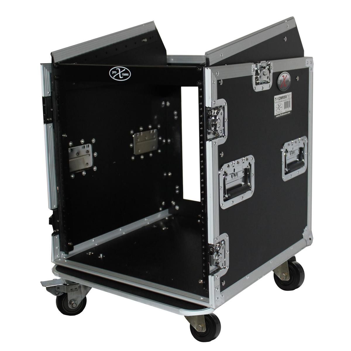 

ProX T-12MRSS Flight Case with 4" Casters for 12U Rack x 10U Top Mixer DJ Combo