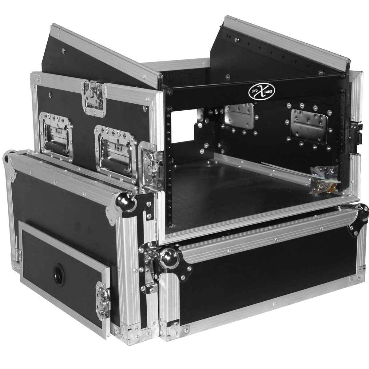 Flight Case for 6U Rack x 10U Top Mixer DJ Combo - ProX T-6MRSS